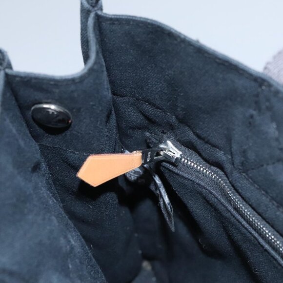 HERMES Fourre Tout PM Hand Bag Canvas Black Auth ti2780 - Picture 12 of 16